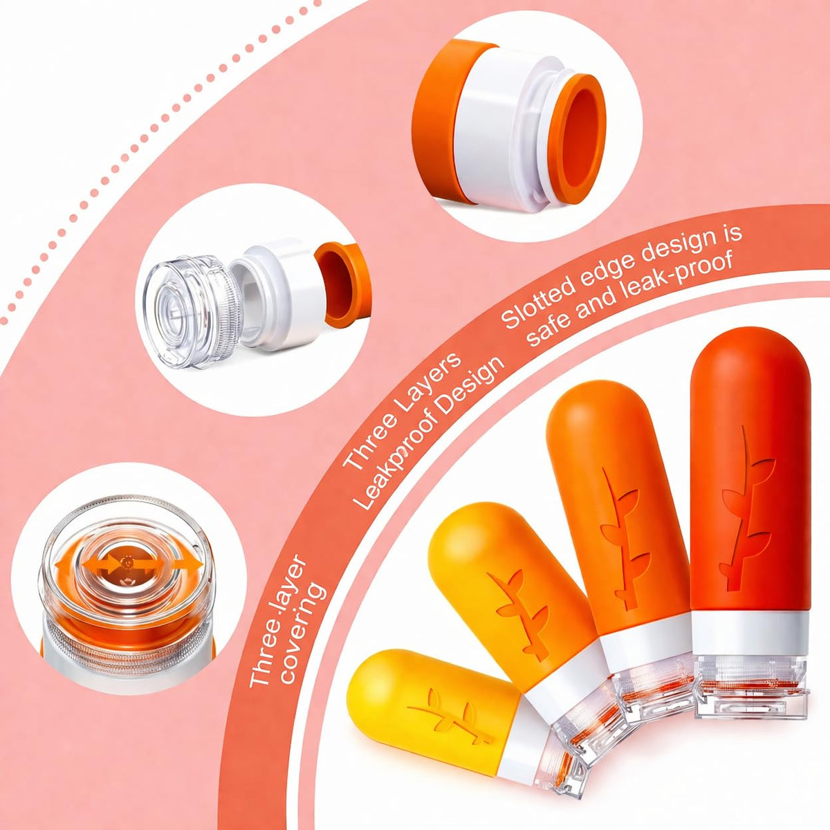 Tocelffe Travel Containers including cream jars and funnels