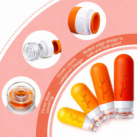 Tocelffe Travel Containers including cream jars and funnels