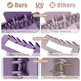 TOCESS 4.3 In Dark Purple Hair Claw Clip side view