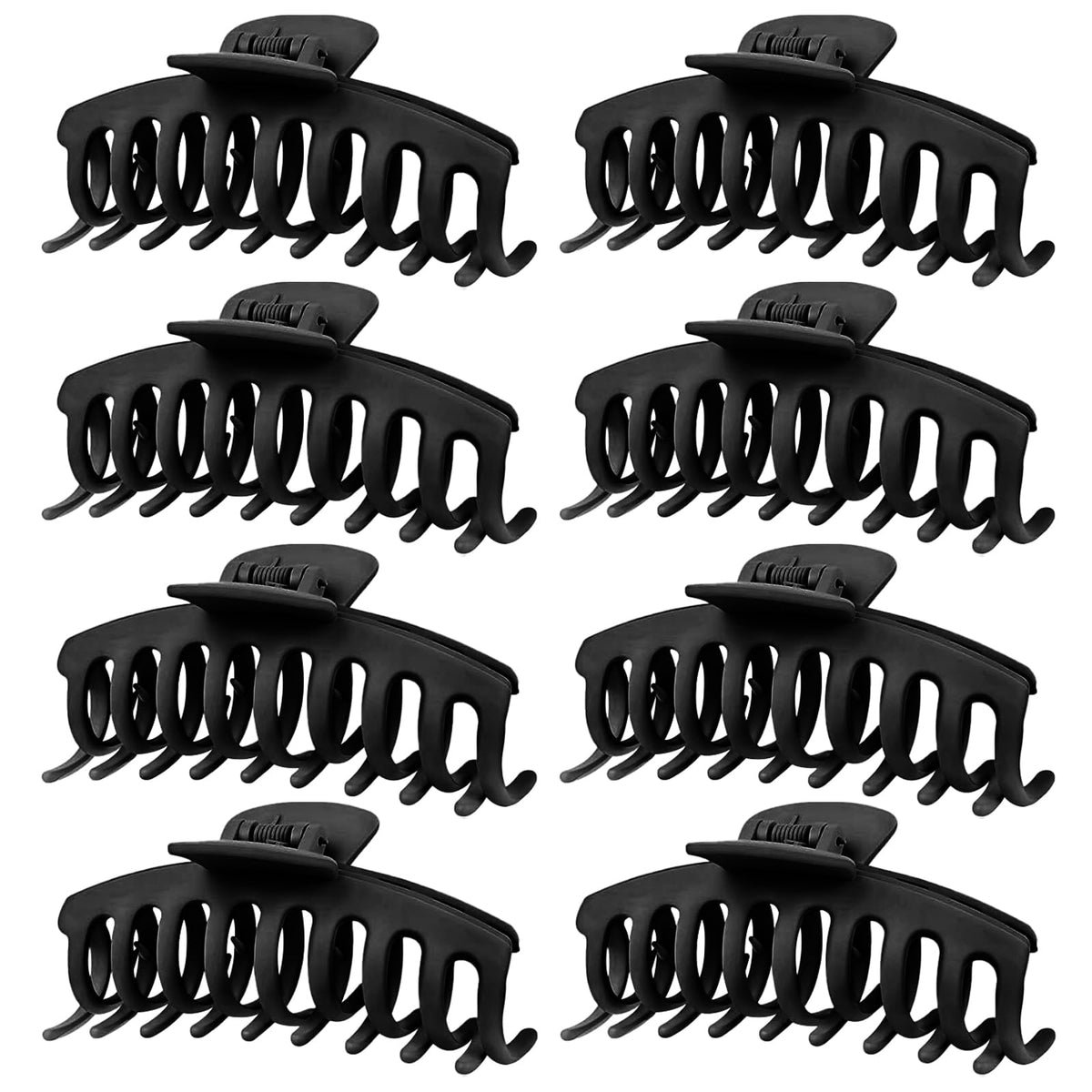 TOCESS 4.3 Inch Black Hair Claw Clip front view
