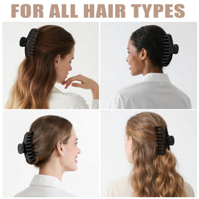 TOCESS 4.3 Inch Black Hair Claw Clip set displayed