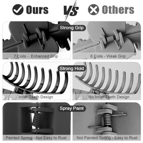 TOCESS 4.3 Inch Black Hair Claw Clip side view