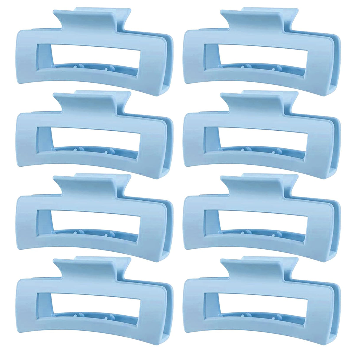 TOCESS Glacier Blue Large Matte Square Hair Clip front view