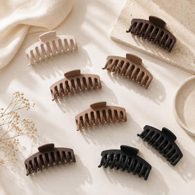 TOCESS Hair Claw Clips assortment in neutral colours