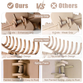 TOCESS Hair Claw Clips showing large size and matte finish