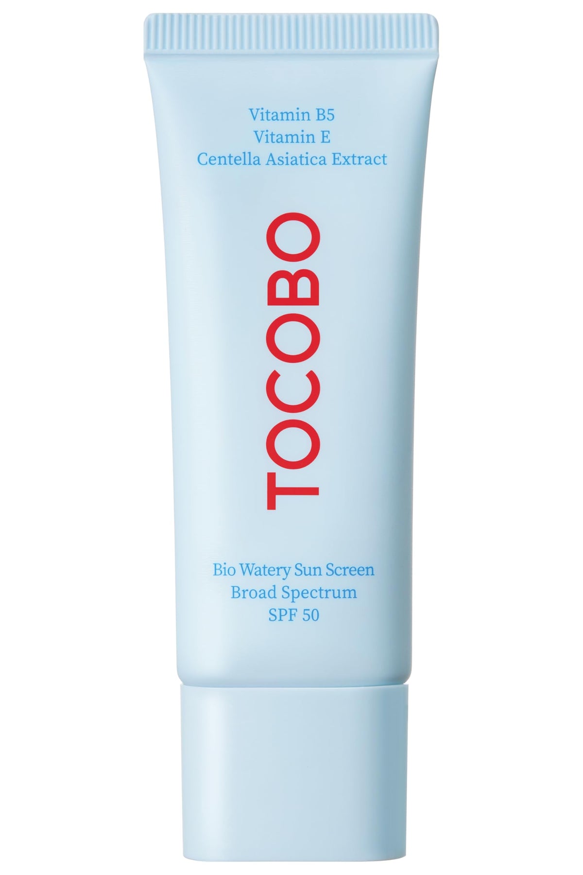 TOCOBO Bio Watery Sunscreen SPF 50 front view with packaging