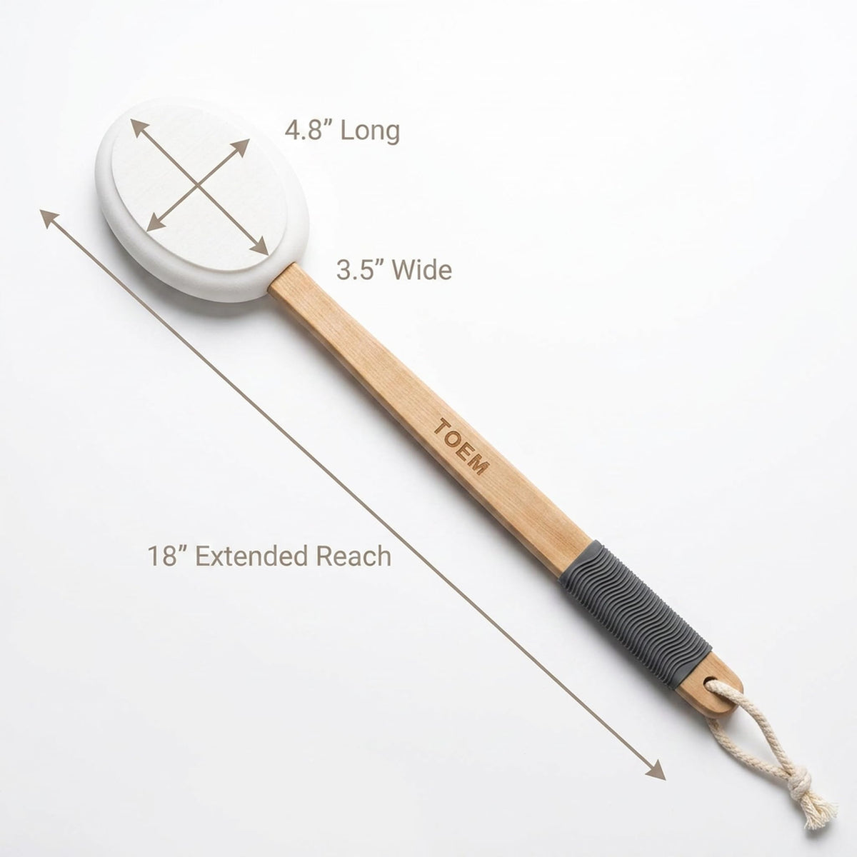 toem Back Lotion Applicator 18-inch showing textured pads