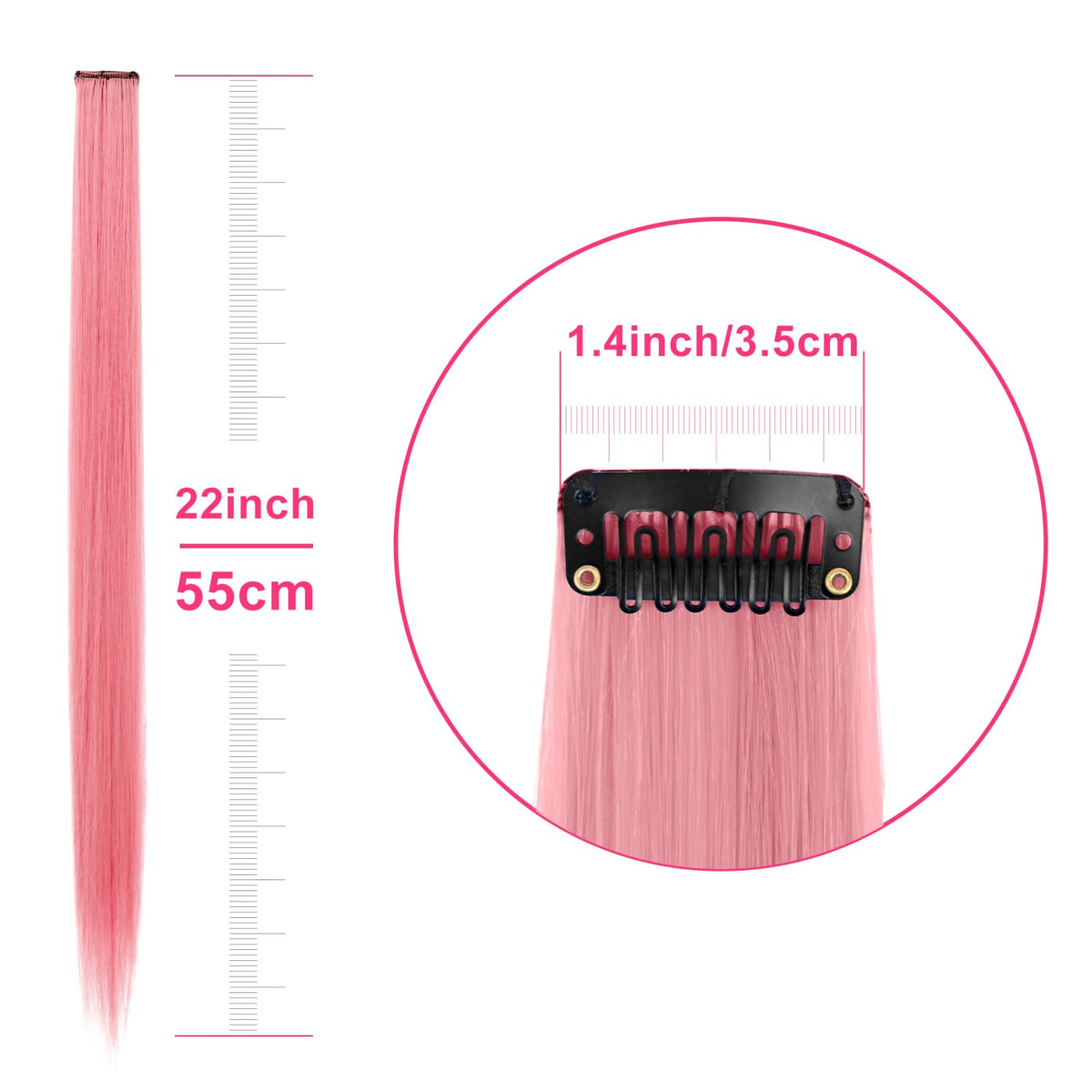 TOFAFA Clip-in Rainbow Hair Extensions in a lifestyle setting