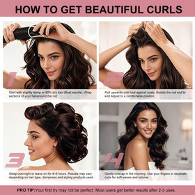 Togayu Heatless Curlers displayed with luxurious satin scarf