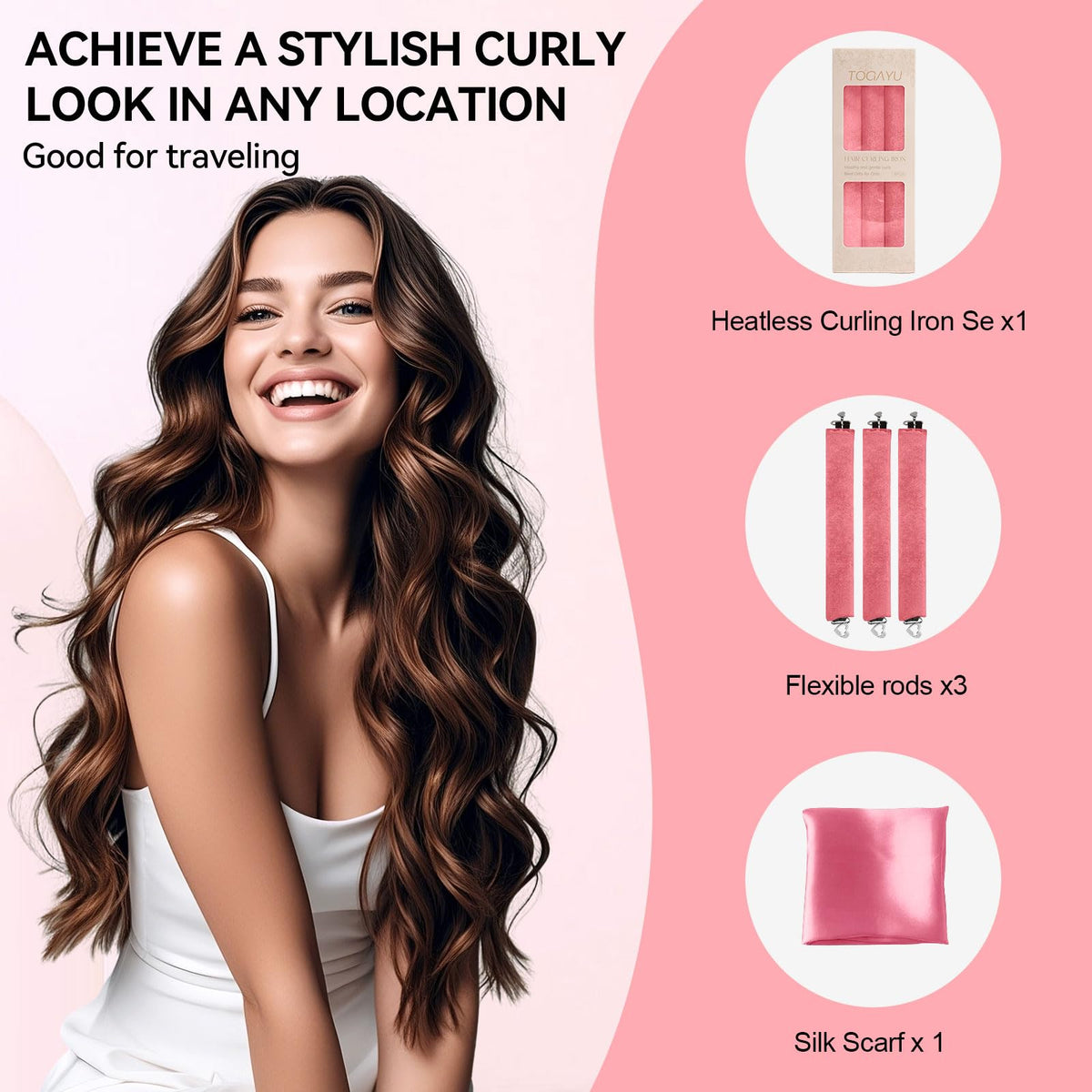 Togayu Heatless Curls Set packaging with product details