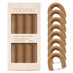 Togayu Heatless Curls Set with three jumbo velvet curlers