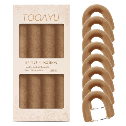 Togayu Heatless Curls Set with three jumbo velvet curlers