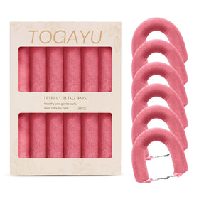 Togayu Heatless Curls Set with three jumbo velvet curlers