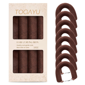 Togayu Heatless Curls Set with three jumbo velvet curlers