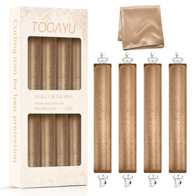 Togayu Heatless Curls Set with three jumbo velvet curlers and satin scarf