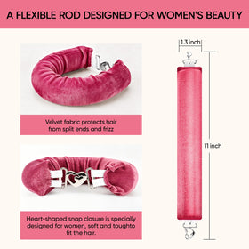 Togayu velvet curlers in use on hair
