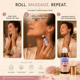 TOGOLIUN castor oil roll on in a beauty routine