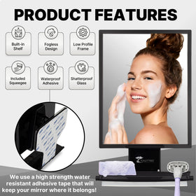 ToiletTree Fogless Shower Mirror in a bathroom setting