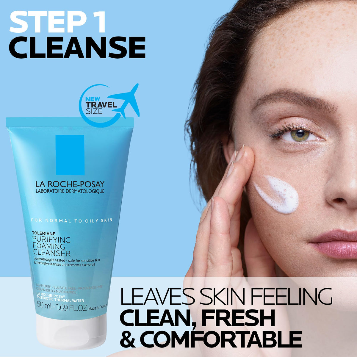 Toleriane Purifying Foaming Face Wash bottle front view