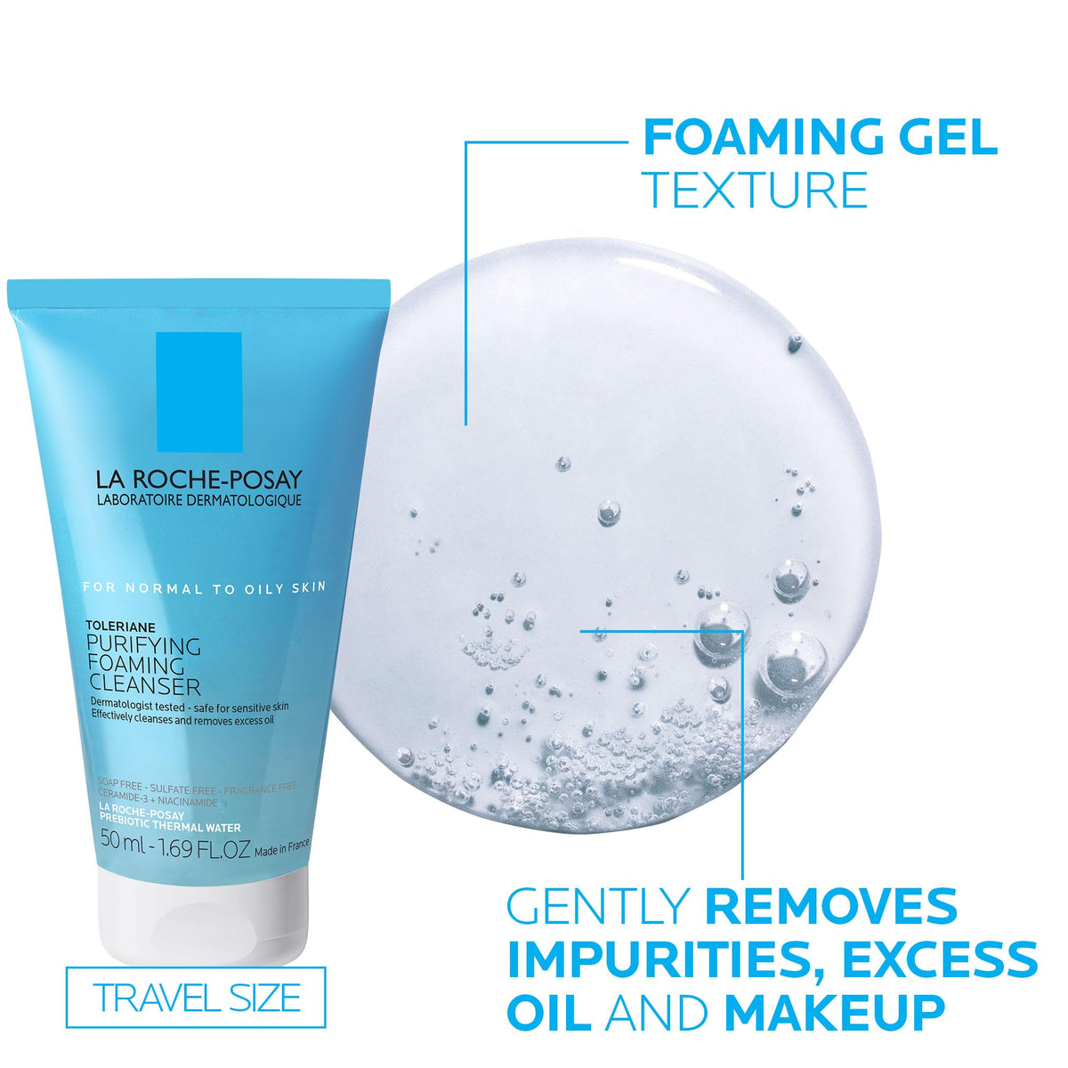 Toleriane Purifying Foaming Face Wash gel texture