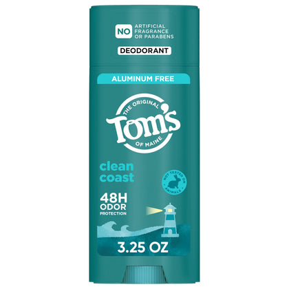 Tom's of Maine Clean Coast Natural Deodorant 3.25 oz stick front view