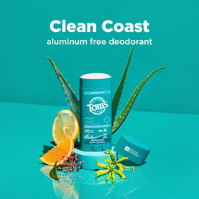 Tom's of Maine Clean Coast Natural Deodorant ingredients close-up