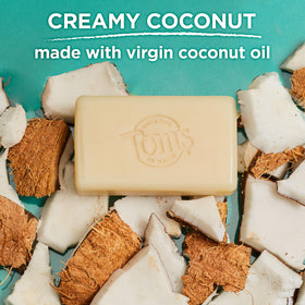 Tom's of Maine Coconut Soap bar with coconut pieces