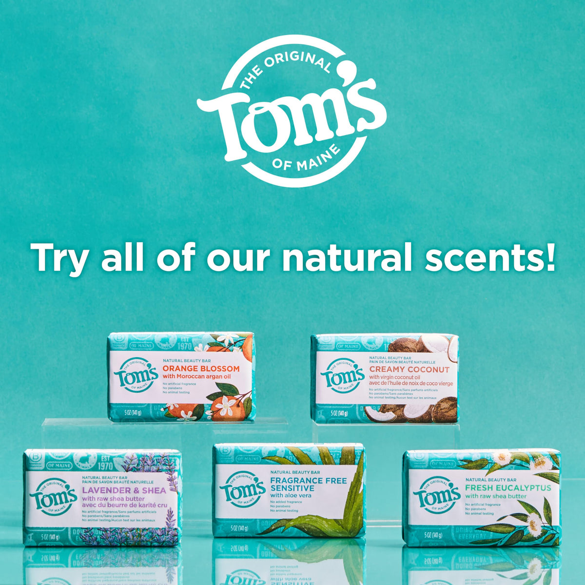 Tom's of Maine Coconut Soap with ingredients