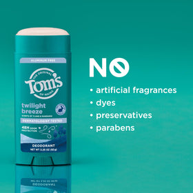 Tom's of Maine deodorant for active lifestyle use