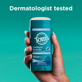 Tom's of Maine deodorant glide-on application demonstration