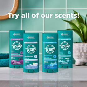 Tom's of Maine deodorant ingredient list on packaging