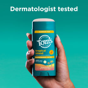 Tom's of Maine deodorant packaging made from recycled plastic