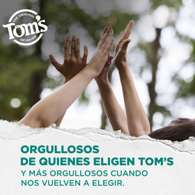 Tom's of Maine deodorant product with fresh outdoor scenery