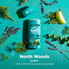 Tom's of Maine deodorant stick showing glide application
