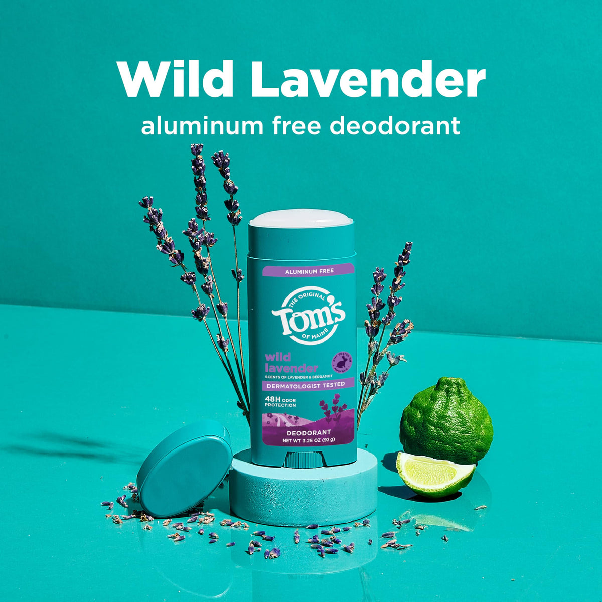 Tom's of Maine deodorant sticks side view showing packaging