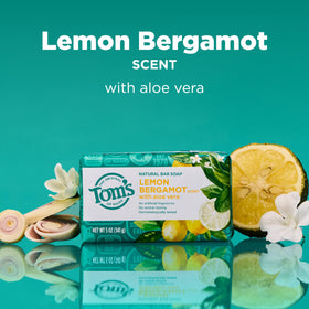 Tom's of Maine Lemon Bergamot Natural Bar Soap pack of four