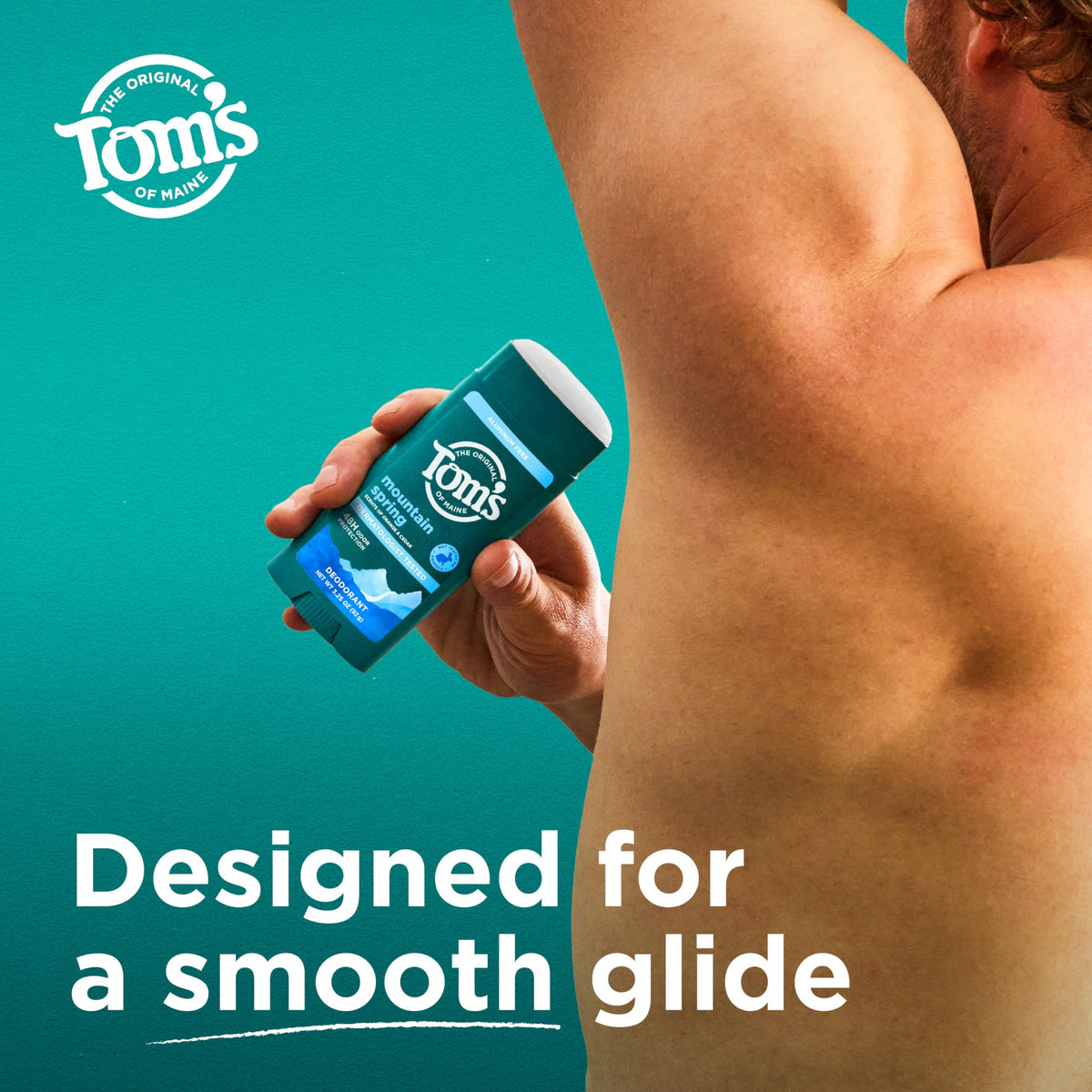 Tom's of Maine Mountain Spring Deodorant in a gym bag