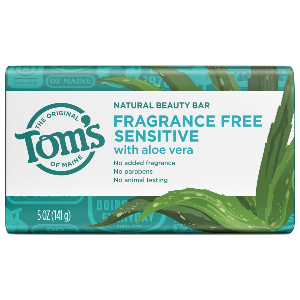 Tom's of Maine Natural Beauty Bar Soap, bar in hand