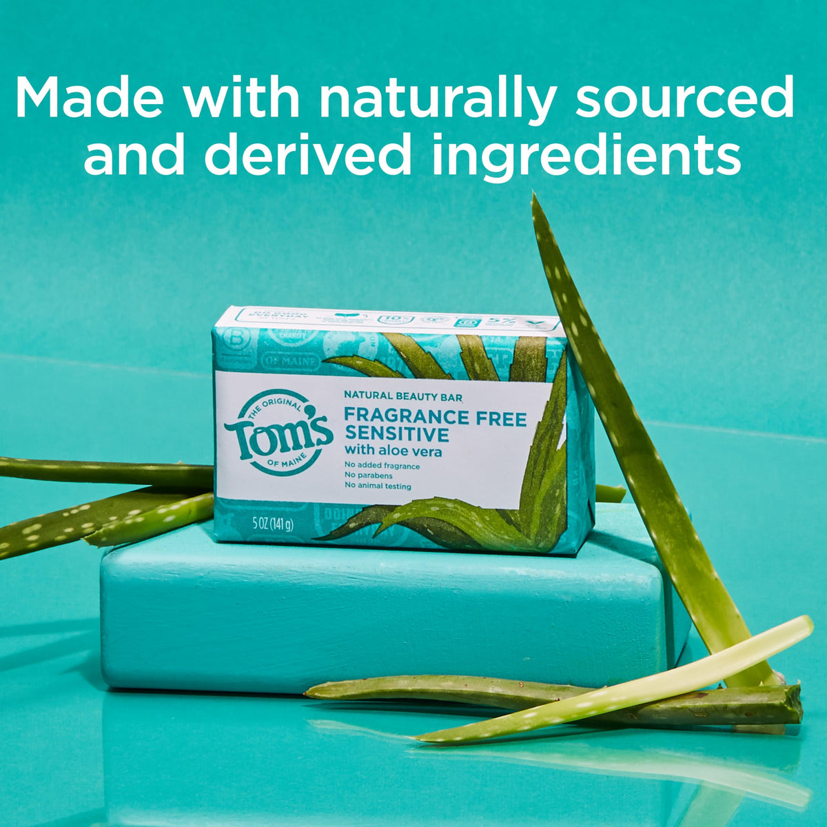Tom's of Maine Natural Beauty Bar Soap, single bar front view