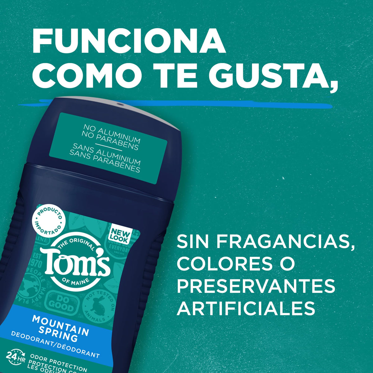 Tom's of Maine Natural Deodorant 2.8 oz stick side view