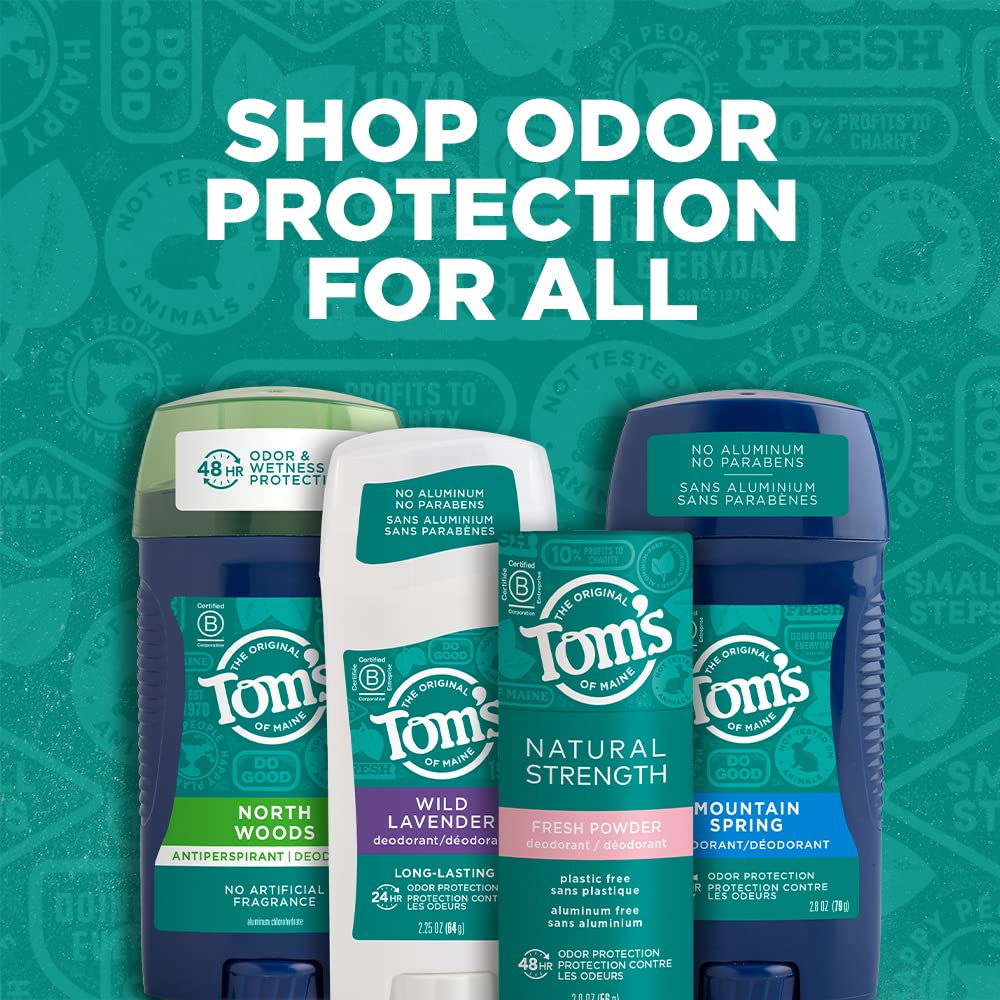 Tom's of Maine Natural Deodorant Wild Lavender product details on display