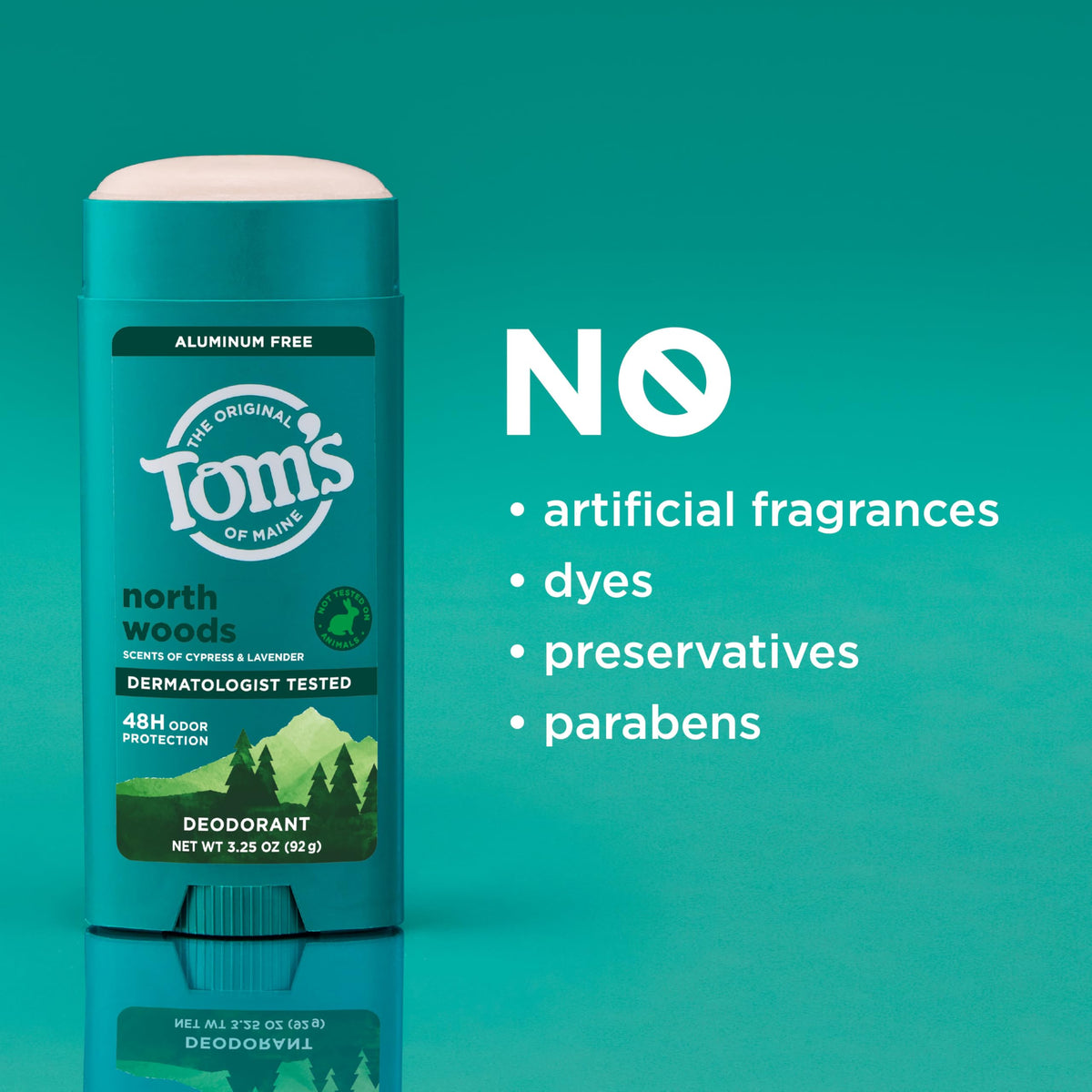 Tom's of Maine North Woods Deodorant package details