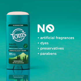 Tom's of Maine North Woods Deodorant package details