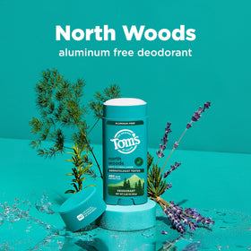 Tom's of Maine North Woods Deodorant side view with cap