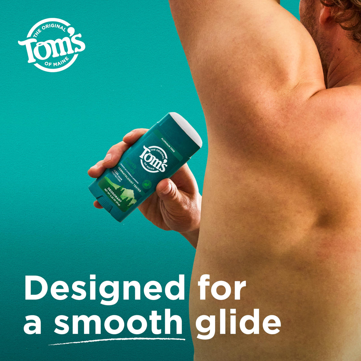 Tom's of Maine North Woods Deodorant with scent notes visible