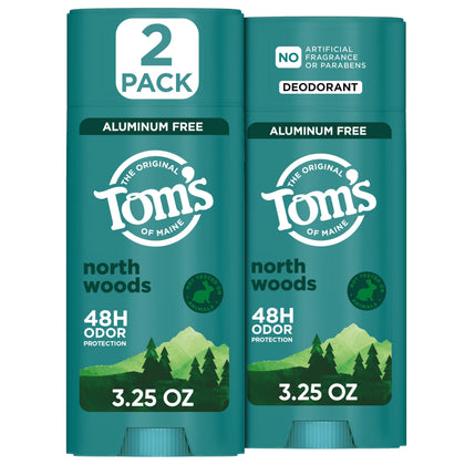 Tom's of Maine North Woods Natural Deodorant 3.25 oz stick front view