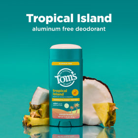 Tom's of Maine Tropical Island Natural Deodorant 3.25 oz stick close-up