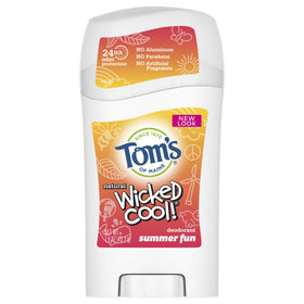 Tom's of Maine Wicked Cool! Natural Deodorant for Kids Summer Fun stick front view