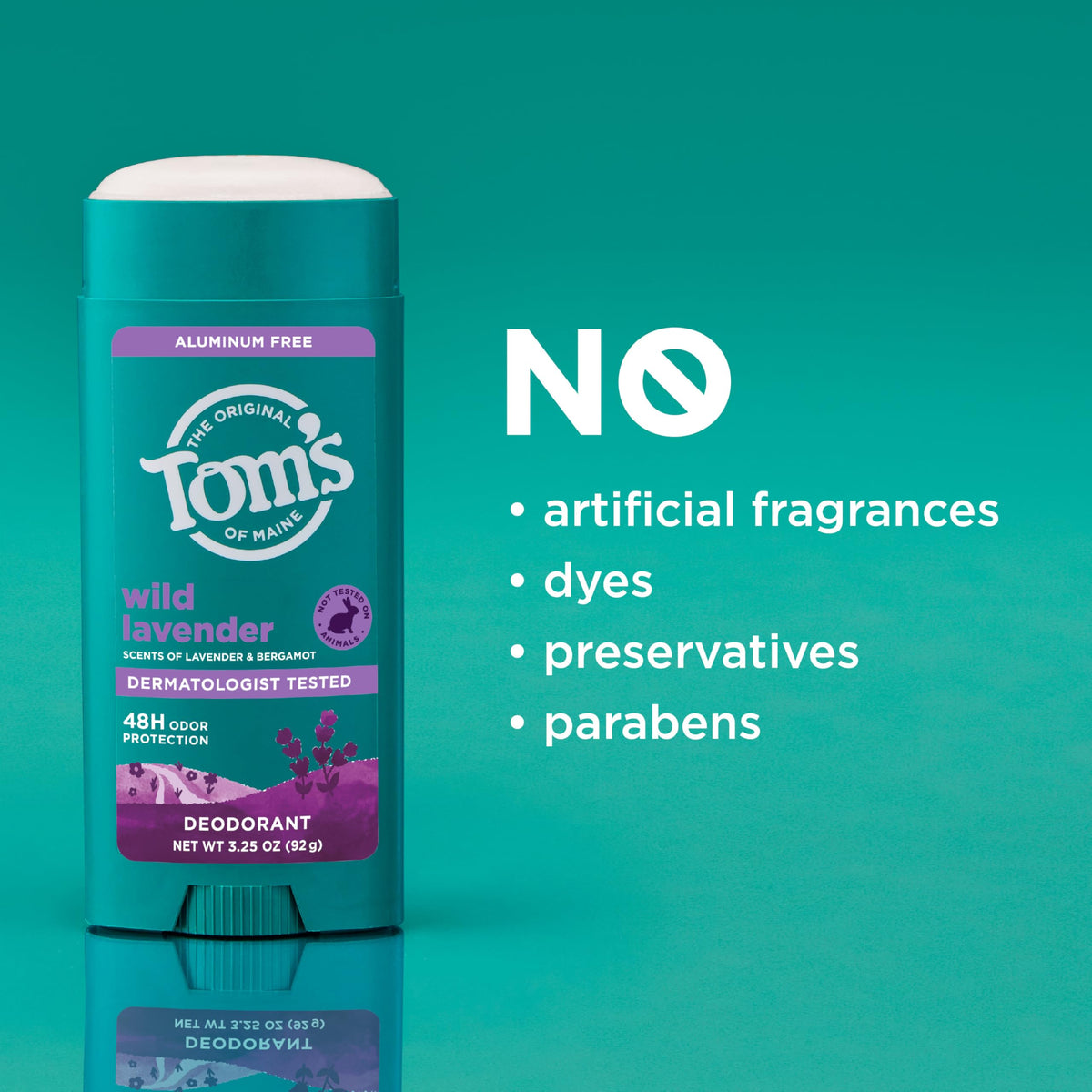 Tom's of Maine Wild Lavender Deodorant in a gym bag
