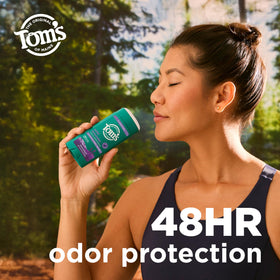 Tom's of Maine Wild Lavender Deodorant open stick showing clear application